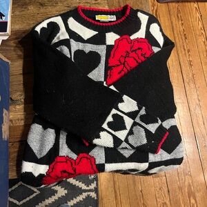 Traffic Jam Black and Red Knit Top